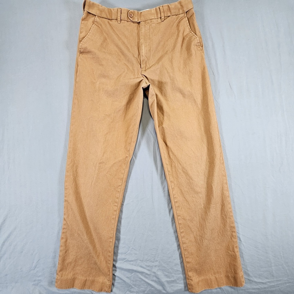 Peter‎ Christian Pants Mens Size 34x32 Chino Brown Cotton Flat Front